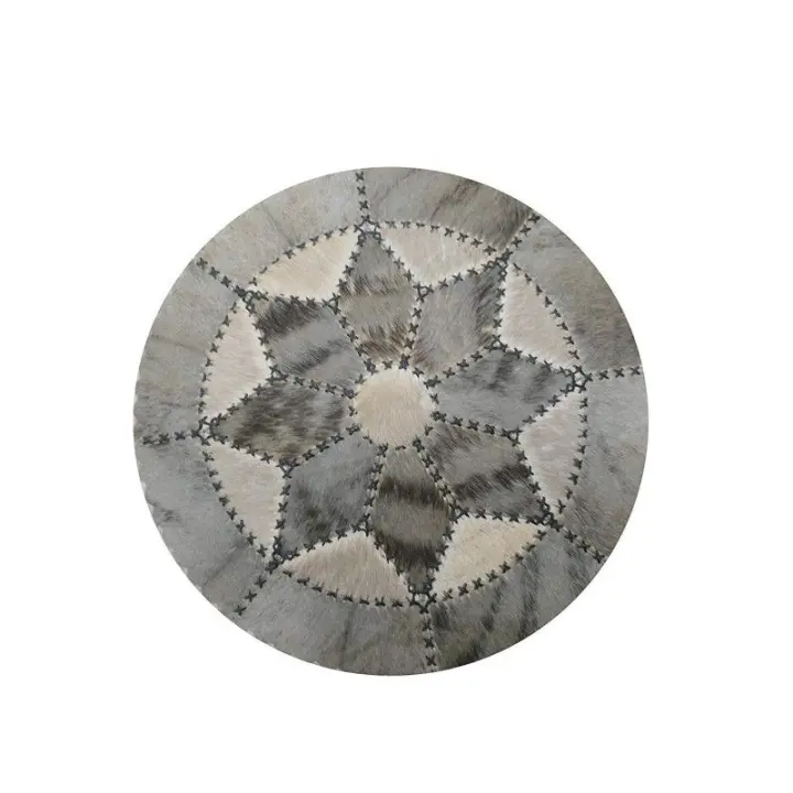Alfombra exotica de Piel de Ñu y Nyala Africano natural diametro 73cm - Zerimar. - 1