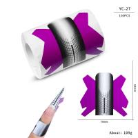 100pcs Formas De Uñas Artísticas Para Gel UV Extensión De Acrílico Estampado Francés Herramienta De Manicura Stencil Adhesivo Creativo Y Conveniente Para Uso Profesional O Doméstico - details 30