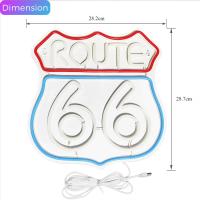 Luces Neón Route 66 LED Decoración De Paredes De Dormitorio Y Sala De Juegos Luz De Fiesta Club Color Azul Sin Químicos Peligrosos - details 3
