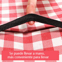 Manta de Picnic Manta Impermeable - 150 x 200 cm / 2x2m Manta de Picnic Plegable, Alfombra de Picnic de Viaje Lavable Manta Camping en la Playa para Barbacoa al Aire Libre Senderismo Parque Jardín (Rojo) - details 4