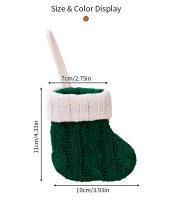 2pcs Mini Calcetines De Navidad Verde Rojo Tejidos Porta Knive Y Fork Adorno De Árbol De Navidad Colgante Para La Mesa Del Hogar Decoración De Año Nuevo - details 0