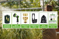 GREEN GOF Manguera de Jardín Premium 7,5m con boquilla de pulverización de 10 funciones, ligera y extensible, con conectores de latón. Alta resistencia con núcleo de látex. Se expande de 2,5 a 7,5 Metros. - details 6