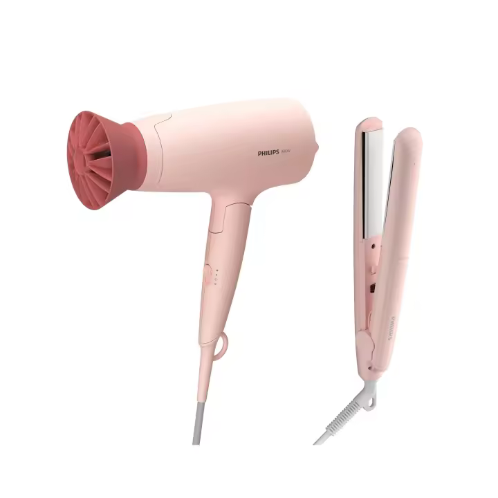 Philips BHP398/00 Set de Peinado, Secador de 1600 W. y Plancha para pelo con temperatura profesional de 210 °C - 1