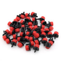 Cabezales De Riega Juego De 100/200/500 Piezas Regadores Ajustables Para Jardín Sistema De Riego Con Brotadores Plásticos Rojos Y Negros - details 6