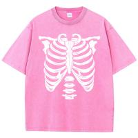 Camiseta De Algodón Suave Para Hombre Con Diseño De Patrón De Esqueleto Y Hueso Camiseta De Manga Corta Transpirable Y Original Para La Moda De Verano - details 10