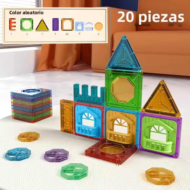 Bloques De Construcción Magnéticos Para Niños Juguetes Educativos Y Sensoriales Montessori Juegos De Construcción DIY Para Niños De 4 a 12 Años - 1