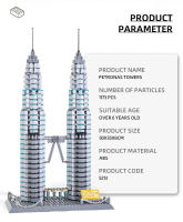 Bloques De Construcción De La Torre Petronas De Kuala Lumpur Juguetes De Bloques De Construcción Para Niños Regalo Para Adultos Compatible Con Lego ABS Sin Batería - details 1