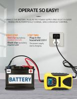 Cargador de batería automático inteligente de 12V y 7 A, 7 etapas, para coche, motocicleta, reparación de pulsos, pantalla LCD - details 14