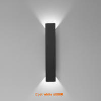 Lámpara De Pared LED 18W Impermeable En Negro O Blanco Para Jardín Patio Aisle Interior Habitación Dormitorio Moderna - details 6