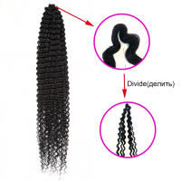 Cabello Sintético Enredado Largo 34 Pulgadas Natural Ombre Rojo Rubio Marrón Extensiones De Cabello Tejido Crochet Textura Rizada Y Enredada Suave Para Negras - details 1