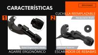 Corta Tubos Cobre y PVC | Trinquete | Tijeras Multicapa | Fontanería y Electricista | Máquina Cortadora Metal | Cutter Abocardador | Herramienta Fontanero | BRICOGAMO - details 5