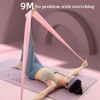 Banda de resistencia elástica para Yoga y Pilates, banda de entrenamiento de goma Natural de 150cm para gimnasio - details 3