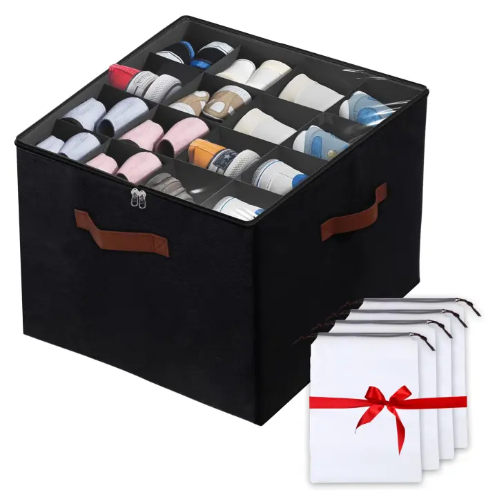 Organizador Zapatos Armaro, Incluye 4 Bolsa Zapatos - Organizador de Zapatos para Armaro-Cajas Zapatos - Cajas Almacenaje Zapatos - Guarda Zapatos - 1