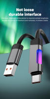Cable De Carga Rápida RGB 120W 6A USB Tipo C Con Luz Ambiental RGB Cable De Carga Y Sincronización De Datos Material PVC Braided - details 8