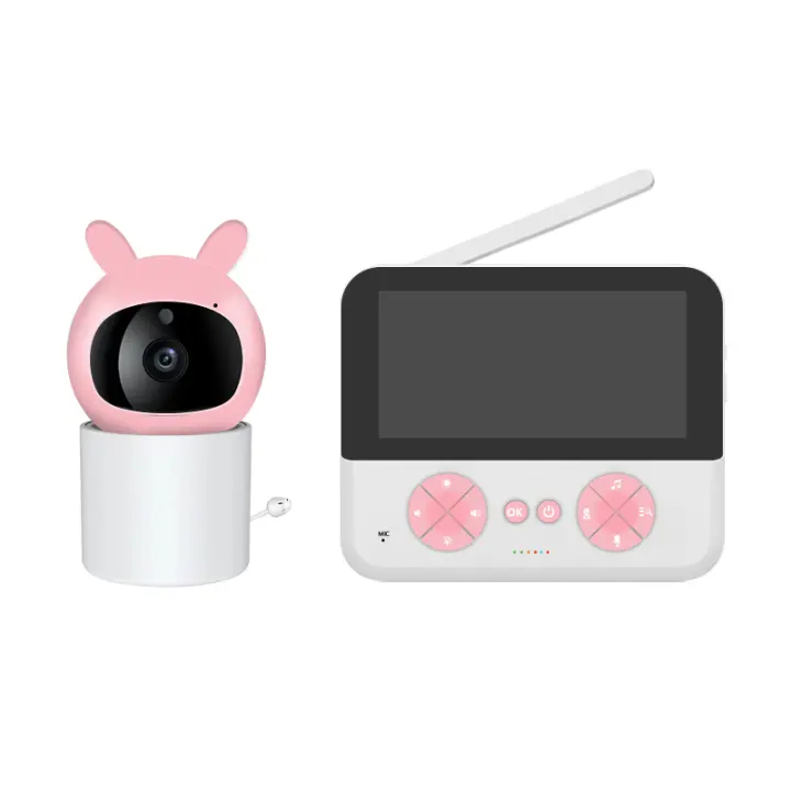 Monitor para bebés -Monitor para bebés Cámara inalámbrica Monitor para bebés con pantalla de 5 pulgadas -Intercomunicador Temperatura Canciones de cuna Visión nocturna Modo VOX - 1