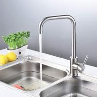 Grifo De Cocina De Acero Inoxidable 304 Grifo De Agua Caliente Y Fría Con Manijera Individual Grifo De Esterilla Montado En Plataforma - details 2