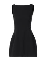 Vestido Mini Elegante A-line Para Mujer Sin Mangas Abierta Espalda Descubierta Color Sólido Vestido De Fiesta Vestidos - details 12