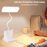 Lámpara de escritorio,lámpara de escritorio LED regulable 3 modos,luz de escritorio con protección para los ojos portalápices - details 1