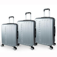 DreamTravel Juego de 3 Maletas con Letras Brillantes (20"+24"+28") - Set de Equipaje Rígido en 7 Colores Vivos (Verde/Negro/Gris/Celeste/Verde Militar/Oro Rosa/Rosa) | Maletas con Ruedas 360° Silenciosas, Cerradura TSA, Ligero para Viajes/Vacaciones - details 7
