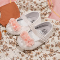 Zapatos De Princesa Para Bebés Nuevos Niñas Con Lazo Tiesa Suela Antideslizante Bajo La Boca Suave Casual Para Niñas 0-18M - details 3
