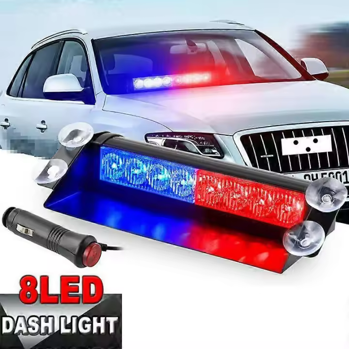 Luces de policía de 12 V, luces estroboscópicas LED, intermitentes, estroboscopios automáticos, luz estroboscópica, luz de advertencia de emergencia, luz de señal de estacionamiento - 1