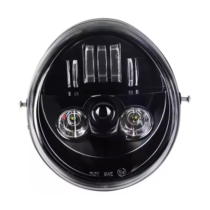Para V Rod VRSCF VRSC vrscr 2002-2017 Vrod LED faro delantero Hi/low haz motocicleta Cabeza Luz lámpara, Negro - 1