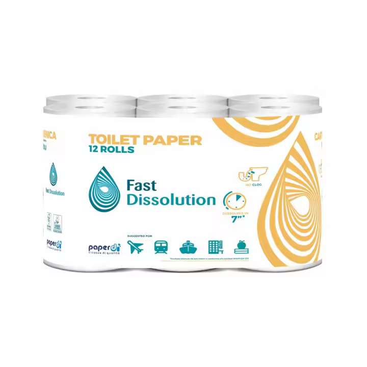 12 Rollos Disolution Papel higiénico soluble en agua - 1
