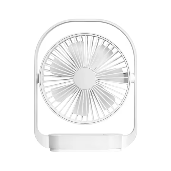 Ventilador Portatil, Ventilador USB Silencioso, Ventilador Pequeño de 4 Velocidades Ventilador de Mano de Luz Nocturna Ventilador de Mesa Rotativo 330 ° Ventilador Recargable Ventilador de escritorio - 1