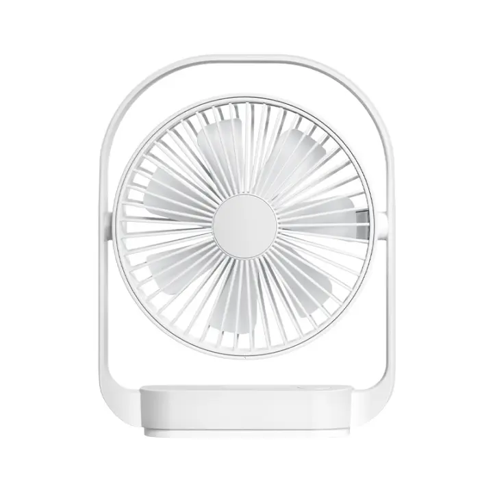 Ventilador Portatil, Ventilador USB Silencioso, Ventilador Pequeño de 4 Velocidades Ventilador de Mano de Luz Nocturna Ventilador de Mesa Rotativo 330 ° Ventilador Recargable Ventilador de escritorio - 1