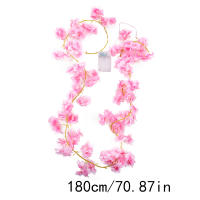 Guirnalda De Flores Artificiales De Cerezo 180CM Con LED Para Decoración De Bodas Casas Jardines Y Fiesta Accesorios Para Arco - details 2
