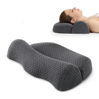 Almohada De Espuma De Memoria Ortopédica Almohada De Cuello Con Masaje Para Alivio Del Dolor Cervical Cojín Ergonómico Para Descanso Y Viajes - details 0