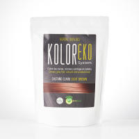 KOLOREKO Tinte natural CASTAÑO CLARO - cubre las canas, colorea y protege el cabello - Tinte ecológico 100% Herbal Bio - details 0