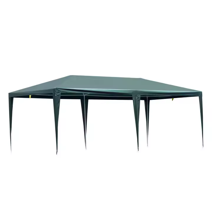 Outsunny Carpa de Jardín 6x3 m Cenador Desmontable Exterior con 6 Mosquiteras Laterales 2 Puertas con Cremallera Impermeable y Ventanas para Terraza Patio Playa Verde - 1