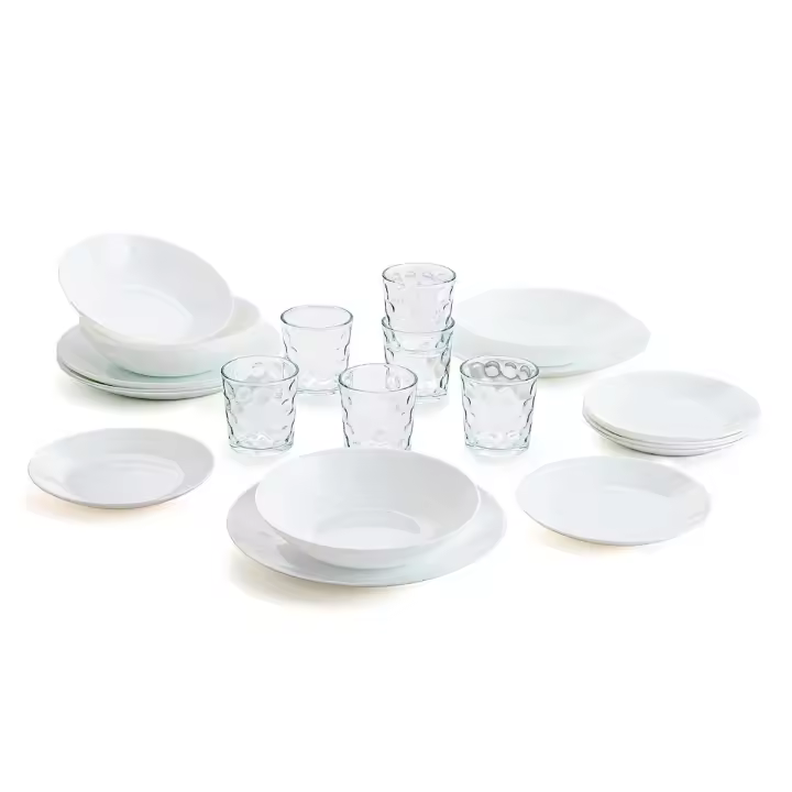 Arcopal Zelie Set 18 Platos Opal y 6 Vasos Vidrio Multicolor - 1
