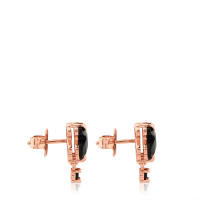 Pendientes de Oso de Plata esterlina S925, incrustaciones de Perlas de cuarzo de Ágata natural, pendientes de Diseño de Nicho de lujo Ligero - details 12