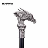 Bastón De Moda Con Cabeza De Dragón Decorativa Para Cosplay Y Fiestas Vintage Bastón De Caminar De Acero 93cm Con Punta De Goma - details 5