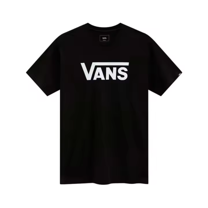 Camiseta Negra Vans Classic Black/White Manga Corta Estilo Autentico Y Urbano - 1