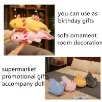 Peluche De 45cm De Axolote Colorido Kawaii Juguete Suave Para Niños Almohada De Peluche Larga Regalo Para Niños - details 2