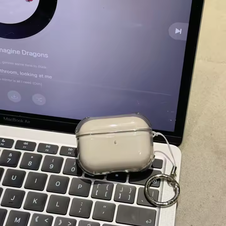 Funda Transparente De Color Para AirPods 1 O 2 3 4 Pro 2 Cubierta Protector Para Auriculares Material De Plástico - 1