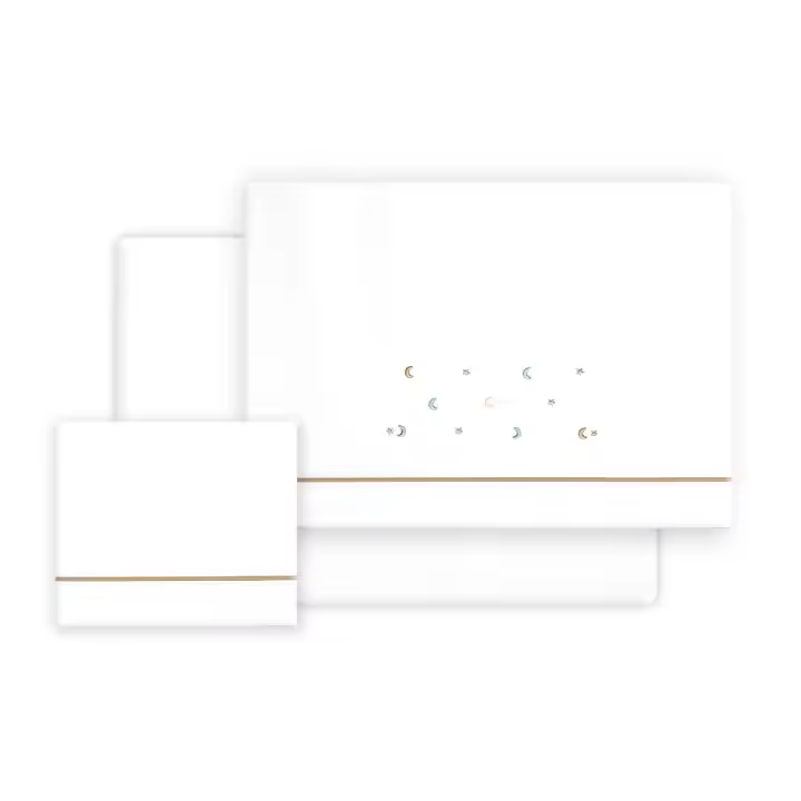 Triptico Minicuna Estrella Luna, Multicolor Blanco-Beige, Interbaby - 1