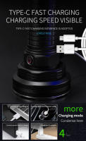 Linterna Táctica De Caza Exterior LED Super Brillante Distancia De Iluminación 1500M Luz Fuerte Aluminio Impermeable Recargable - details 8