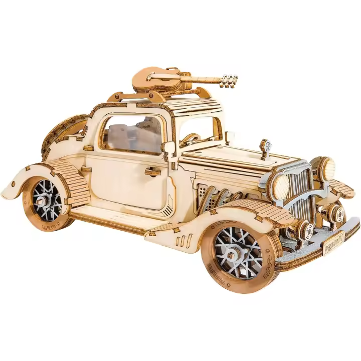 Juego De Puzzles De Madera De Modelos De Coches Vintage, Un Puzzle En 3D Y Un Juego De Manualidades para Adultos Y Niños como Regalo O Colección Decorativa - 1