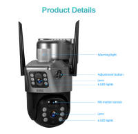 Cámara De Seguridad KERUI 4K Dual Screen Solar Exterior Sin Cable 4G/WiFi PTZ Lentes Doble Protección Automática Tracking CCTV Detector - details 13