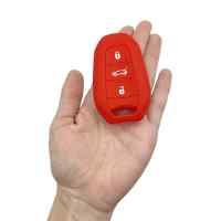 Banner - Funda silicona mando llave coche 3 botones compatible con Peugeot Rojo