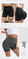 Shorts De Yoga Para Mujer CZGUKE Cintura Alta Levantamiento De Glúteos Control Abdominal Ruched Sonrisa Pantalones Cortos - details 10
