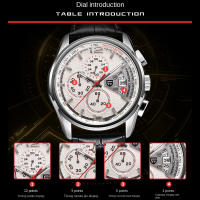 Reloj De Cuarzo Para Hombre PAGANI DESIGN PD-3306 Marca De Lujo Deportiva Militar Con Correa De Cuero Cronógrafo Resistente Al Choque Y Luz - details 10