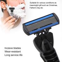 Afeitadora Manual De Acero Inoxidable Clásica Doble Corte 6 Capas Para Barba Y Bigote Afeitadora De Cuchilla Manual Para Hombres - details 3