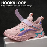 Zapatillas De Niñas Casuales En Color Rosa Cómodas Y Transpirables Zapatos Deportivos Planos Para Niñas Con Suela De EVA Tela De Malla Y Cuero - details 3