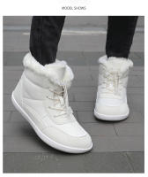 Botas De Nieve Para Mujer 2024 Calzado De Montaña Exterior Botas De Invierno Con Pelo De Piel Hasta La Rodilla Botas De Invierno Para Mujer - details 11