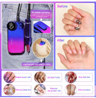 Máquina De Uñas Recargable 35000RPM Con Pantalla LCD Bajo Ruido Profesional Pulidora De Uñas Con Conjunto De Accesorios Para Manicura - details 1